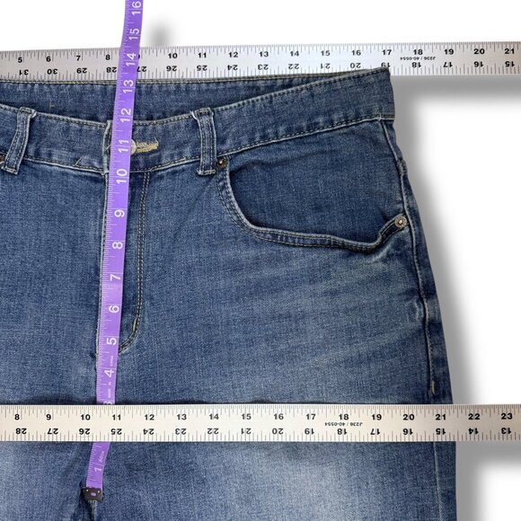 Halb Kreis Jeans Mens Sz 34x27 The Fit Denim Baggy Tapered Medium Wash Comfort - Picture 5 of 12